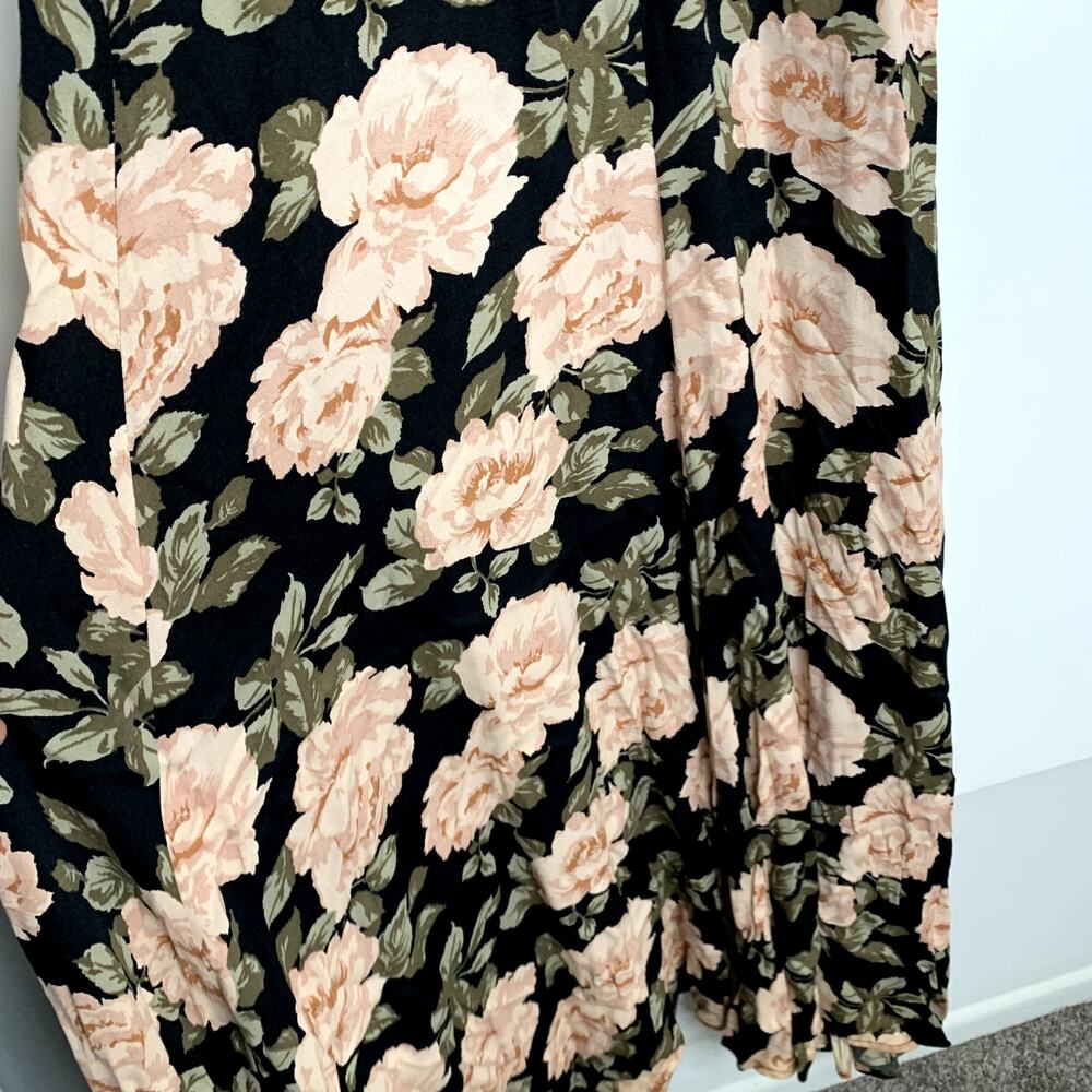 Reformation Luma Floral Spaghetti Strap Maxi Dress Womens Black Small - Picture 5 of 14